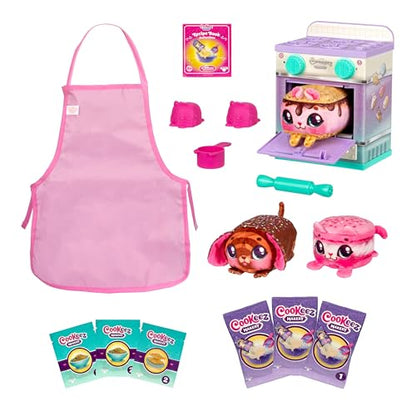 Cinnamon Treatz Oven – Interactive Bake & Reveal Oven Playset with Mystery Scented Plush (Cinnamon Pooch, Fondant Feline, or Strawberry Swirl), Mixing Tools, Dough, & Accessories, 5+