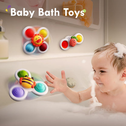 3PCS Pop Suction Cup Spinner Rotatory Toys
