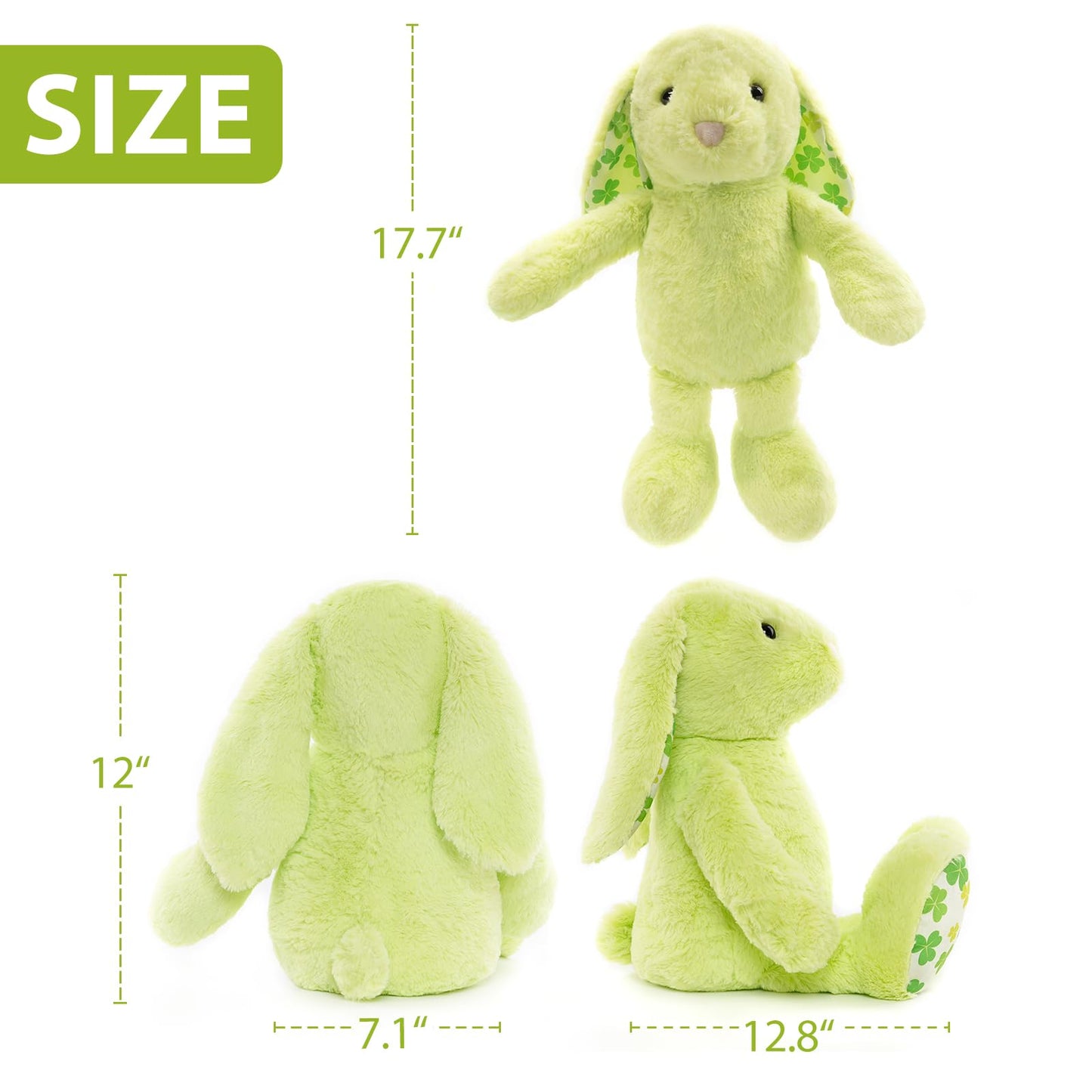 Beige Cream Bunny Rabbit Stuffed Animals Plush Toys for Kids Girls Boys Baby Birthday Bedtime Gift,17.7 inches