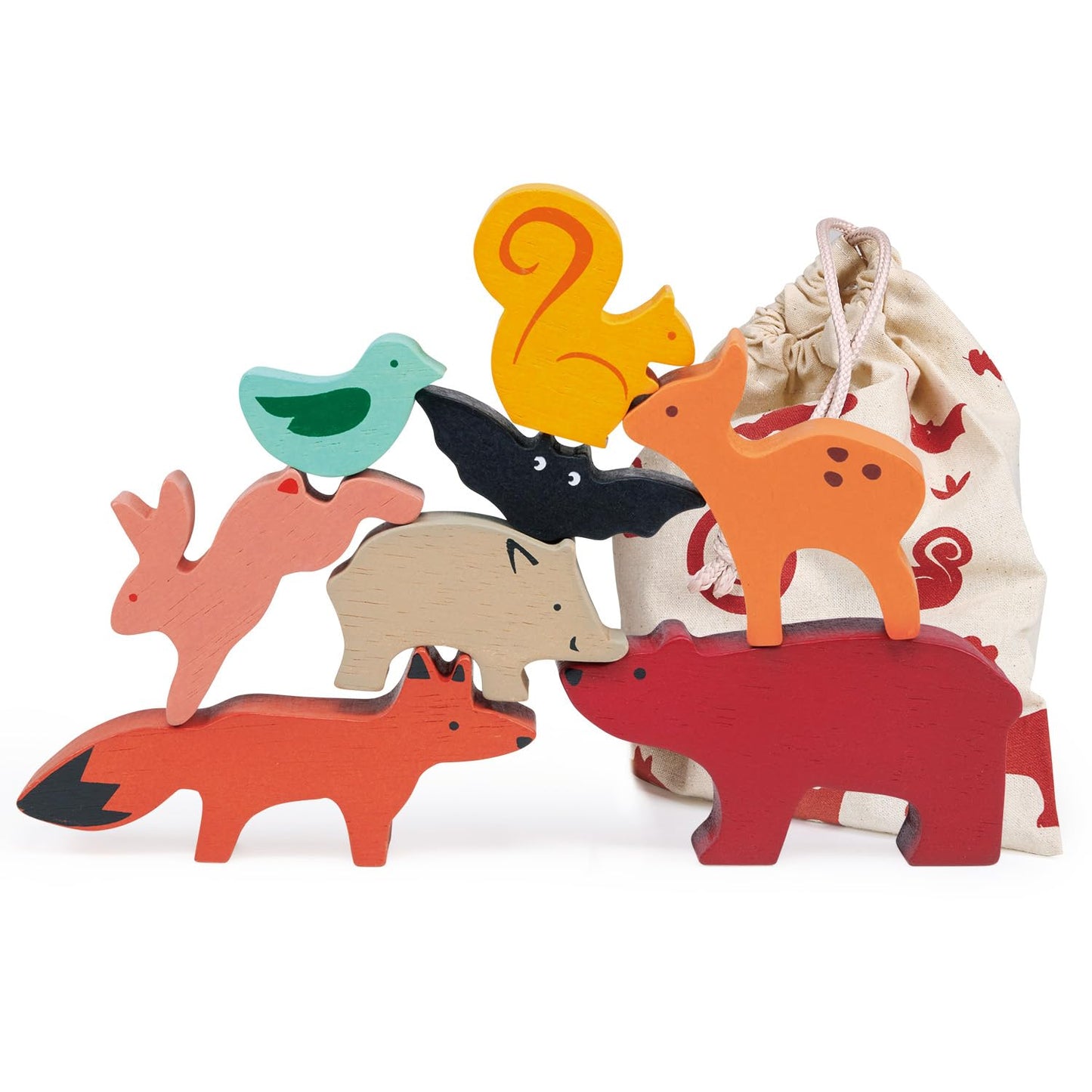 Happy Stacking Safari - 7pc Wooden Stacking Toy