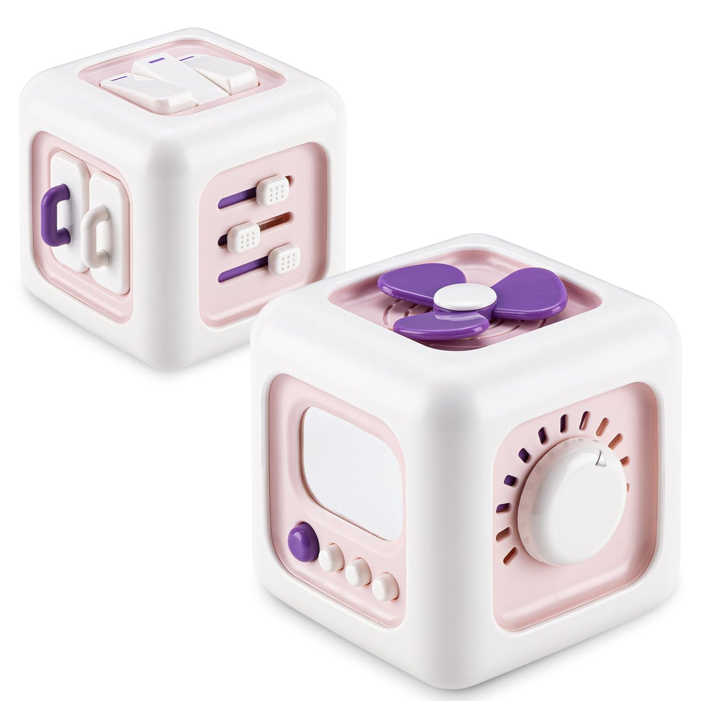 Busy Cube Toys for 1 Year Old Girl Gifts, Montessori for Baby Girl, Travel Sensory Toys for Toddlers 1-3, Learning Fine Motor Skills| 1st Birthday Girl Gifts 12 Months +