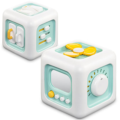 Busy Cube Toys for 1 Year Old Girl Gifts, Montessori for Baby Girl, Travel Sensory Toys for Toddlers 1-3, Learning Fine Motor Skills| 1st Birthday Girl Gifts 12 Months +