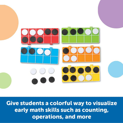 Learning Resources Connecting Ten-Frame Trays, 165 Pieces