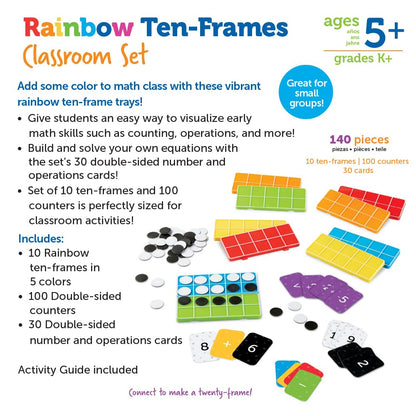 Learning Resources Connecting Ten-Frame Trays, 165 Pieces