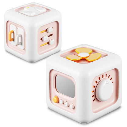 Busy Cube Toys for 1 Year Old Girl Gifts, Montessori for Baby Girl, Travel Sensory Toys for Toddlers 1-3, Learning Fine Motor Skills| 1st Birthday Girl Gifts 12 Months +