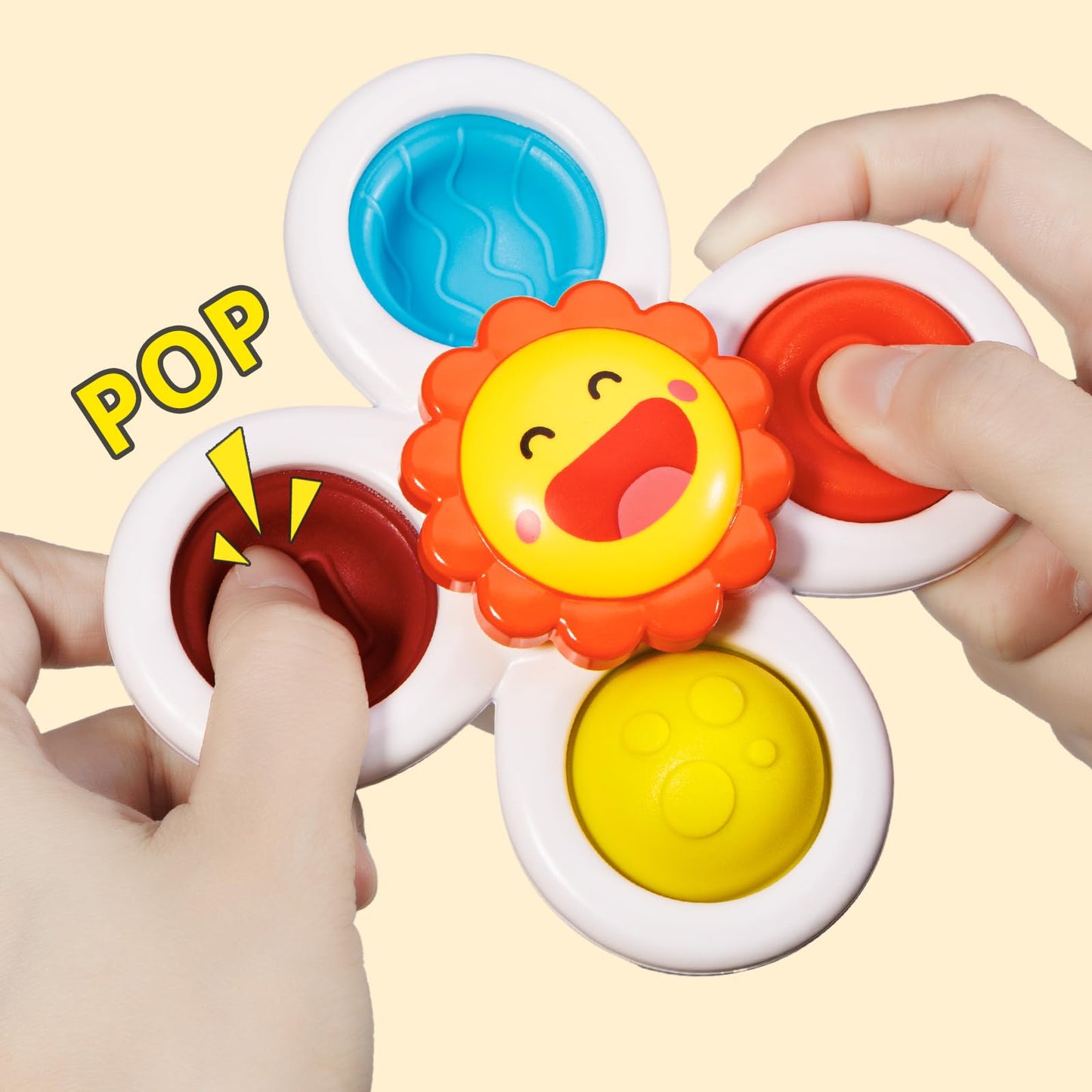 3PCS Pop Suction Cup Spinner Rotatory Toys
