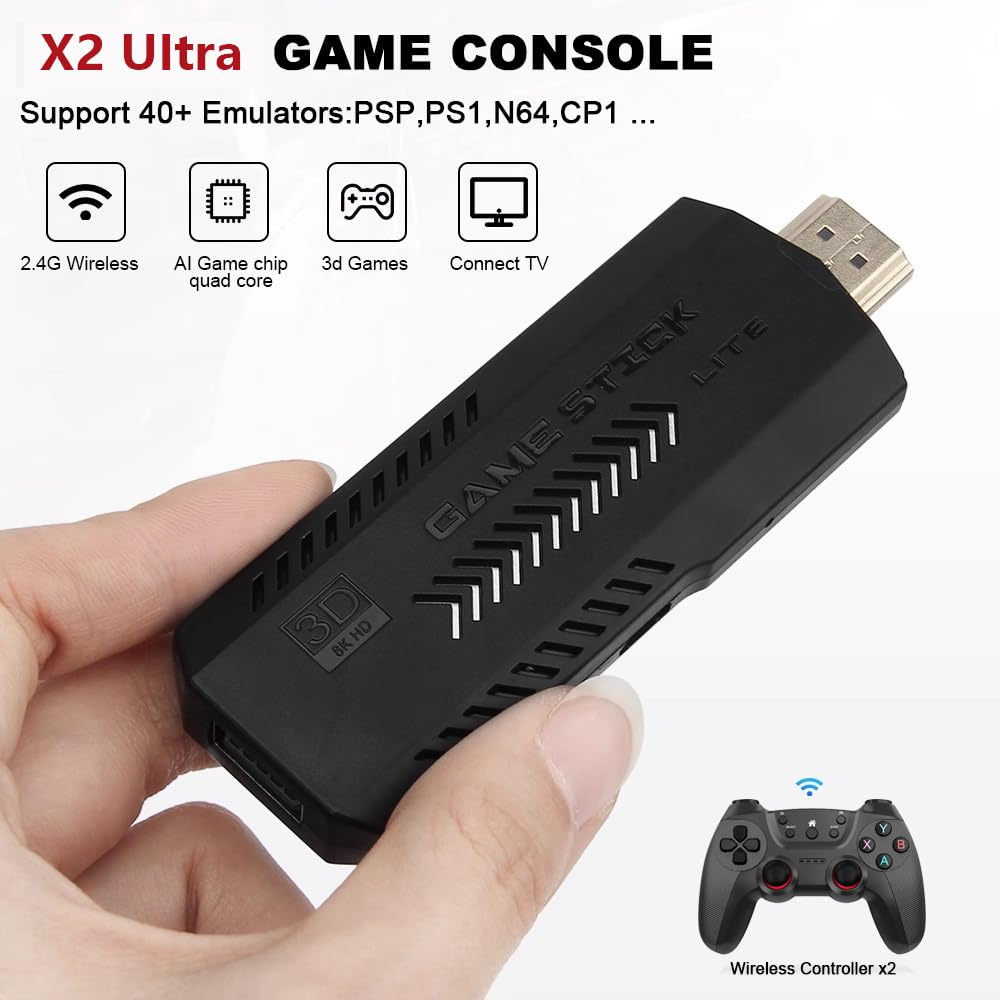 20000+ Games,2025 Retro Home Game Console Wireless