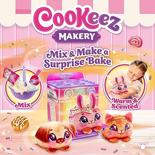 Cinnamon Treatz Oven – Interactive Bake & Reveal Oven Playset with Mystery Scented Plush (Cinnamon Pooch, Fondant Feline, or Strawberry Swirl), Mixing Tools, Dough, & Accessories, 5+