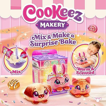 Cinnamon Treatz Oven – Interactive Bake & Reveal Oven Playset with Mystery Scented Plush (Cinnamon Pooch, Fondant Feline, or Strawberry Swirl), Mixing Tools, Dough, & Accessories, 5+