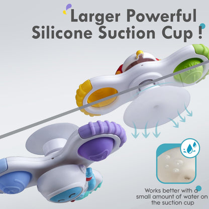 3PCS Pop Suction Cup Spinner Rotatory Toys