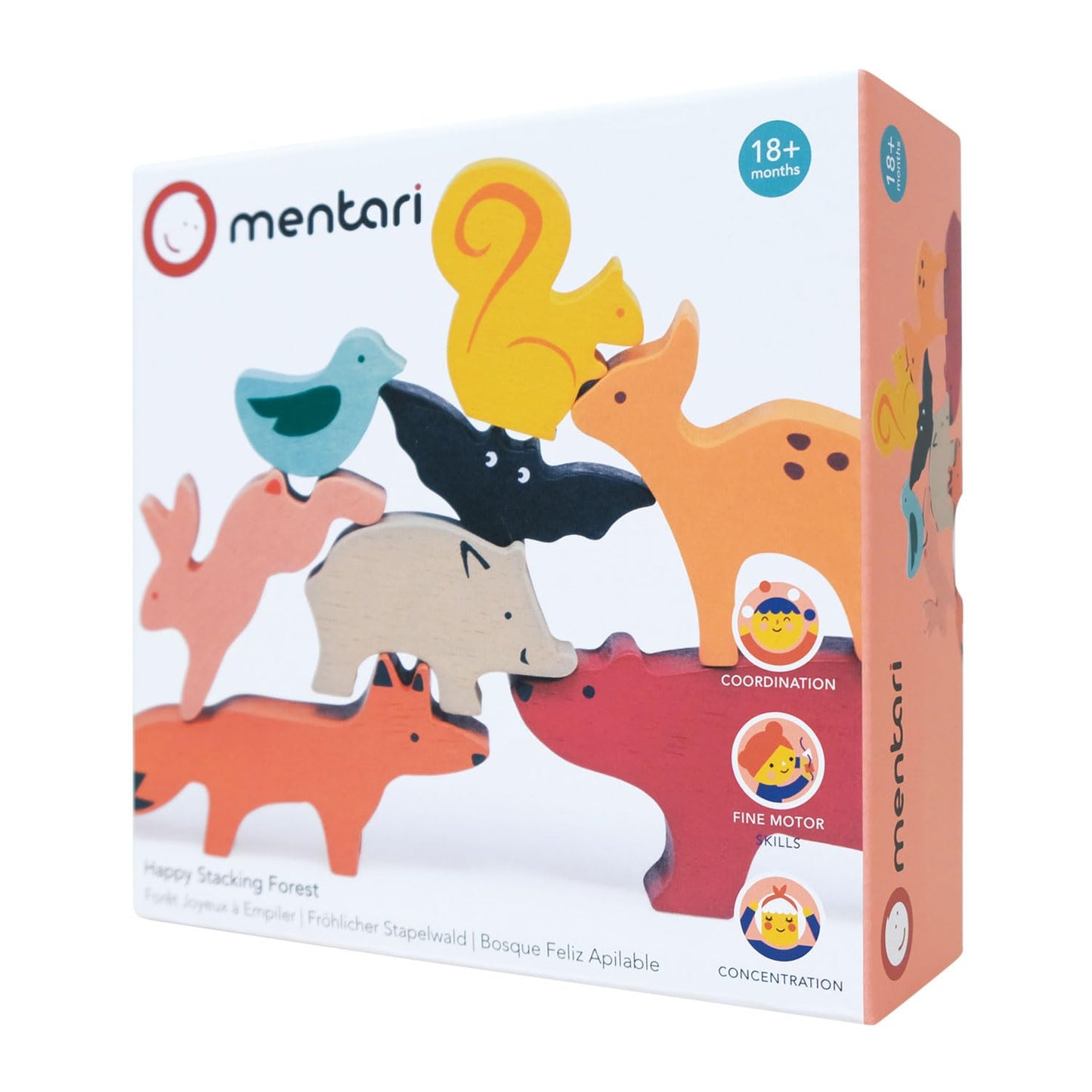 Happy Stacking Safari - 7pc Wooden Stacking Toy