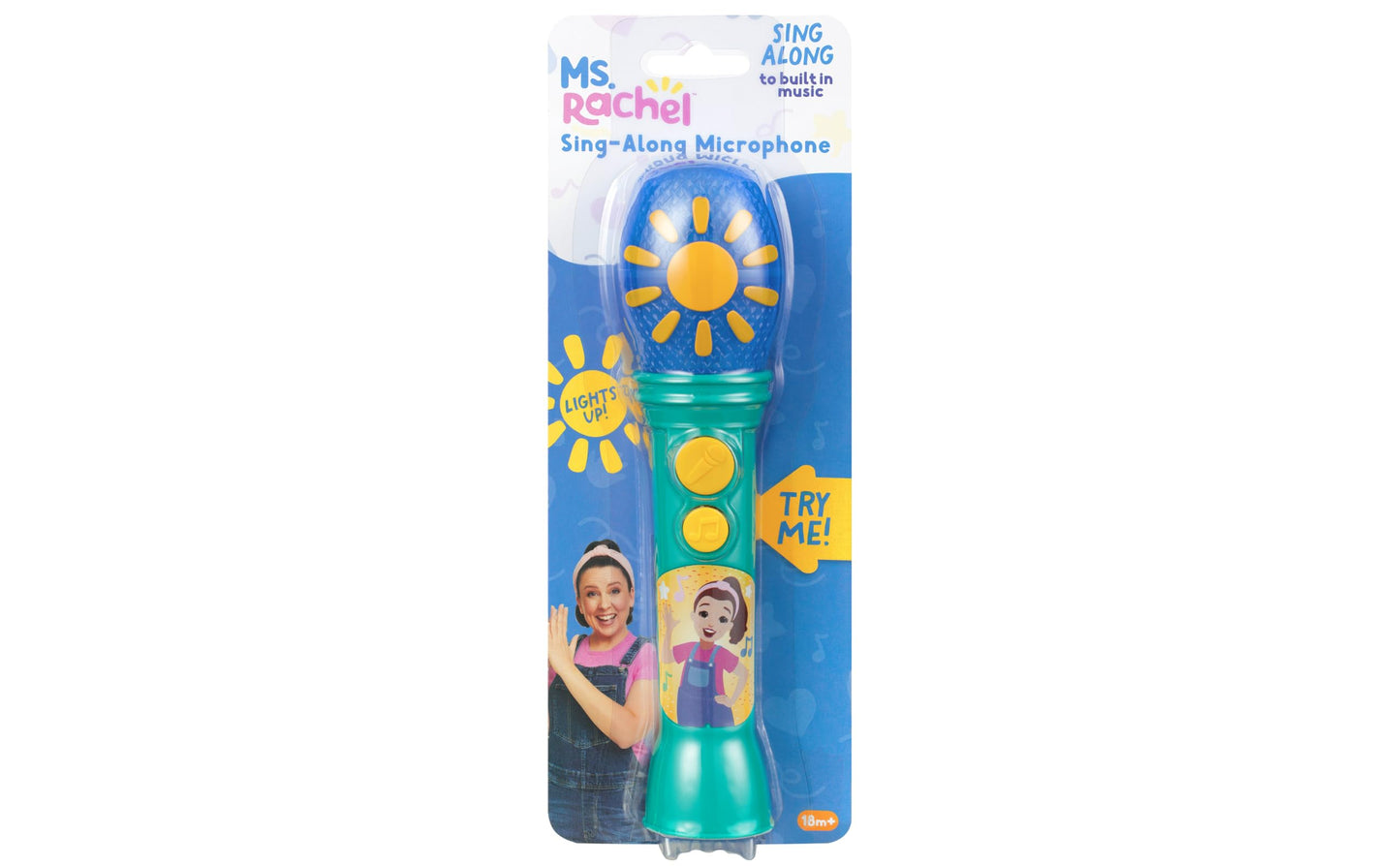 eKids Ms Rachel Toy Microphone for Kids, Includes Built-in Music and Lights, Toddler Toys for Ages 18 Months and Up (Purple)
