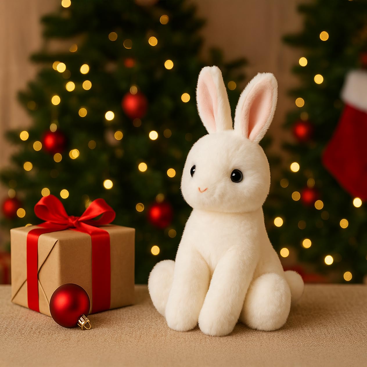 Beige Cream Bunny Rabbit Stuffed Animals Plush Toys for Kids Girls Boys Baby Birthday Bedtime Gift,17.7 inches