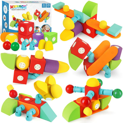 15 PCS Magnetic Foam Blocks for Kids