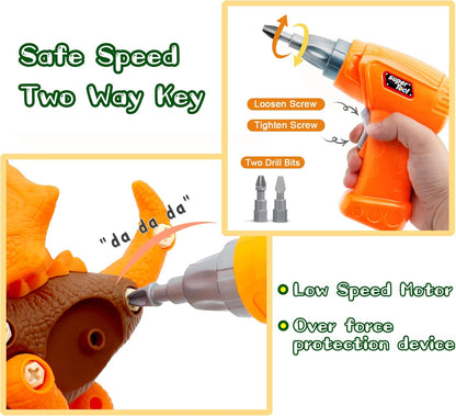 Dinosaur Toys for Kids, 4 Pack Take Apart Dinosaur Toys