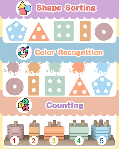 Montessori Toys for 1 2 3 Year Old Boy Girl