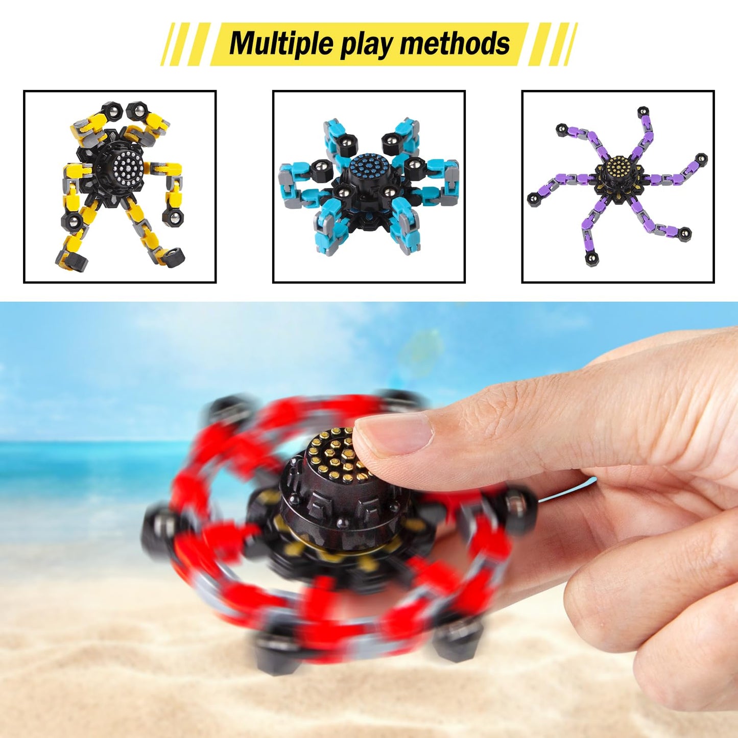 Transformable Fidget Spinners Set