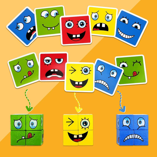 Expression Puzzle Building Blocks