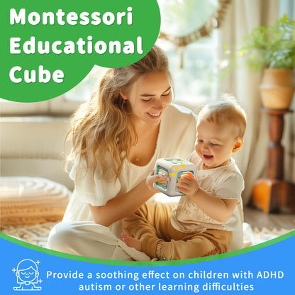 Busy Cube Toys for 1 Year Old Girl Gifts, Montessori for Baby Girl, Travel Sensory Toys for Toddlers 1-3, Learning Fine Motor Skills| 1st Birthday Girl Gifts 12 Months +