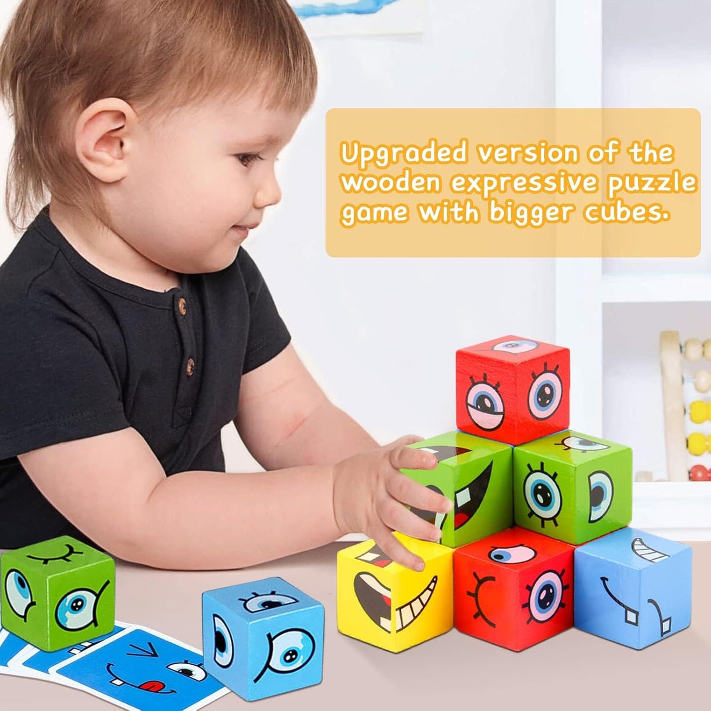 Expression Puzzle Building Blocks