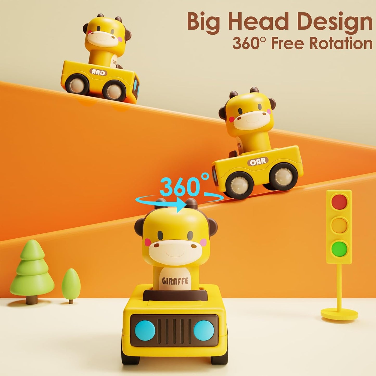 Press to Go Car Toys for Toddlers
