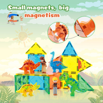102PCS Ice Castle Magnetic Tiles, 3D Building Blocks STEM Educational Kids Toys for Pretend Play, 3 4 5 6 7 8 Year Old Birthday Gifts for Boys and Girls, Preschool Learning Toys for Birthday