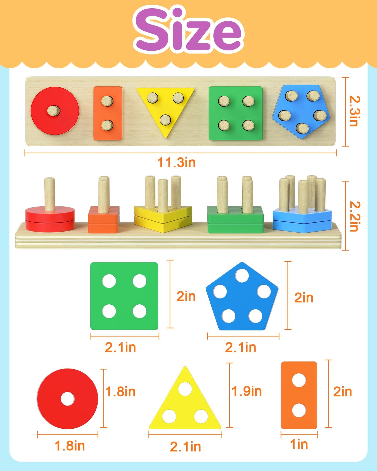 Montessori Toys for 1 2 3 Year Old Boy Girl