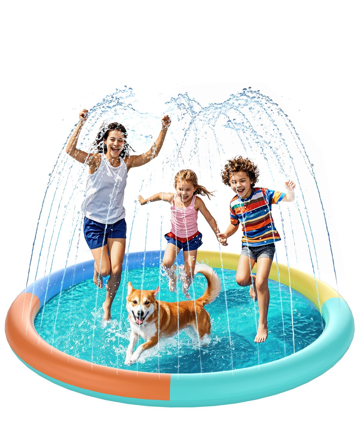 Non-Slip Splash Pad 67" Extra Large Sprinkler for Kids