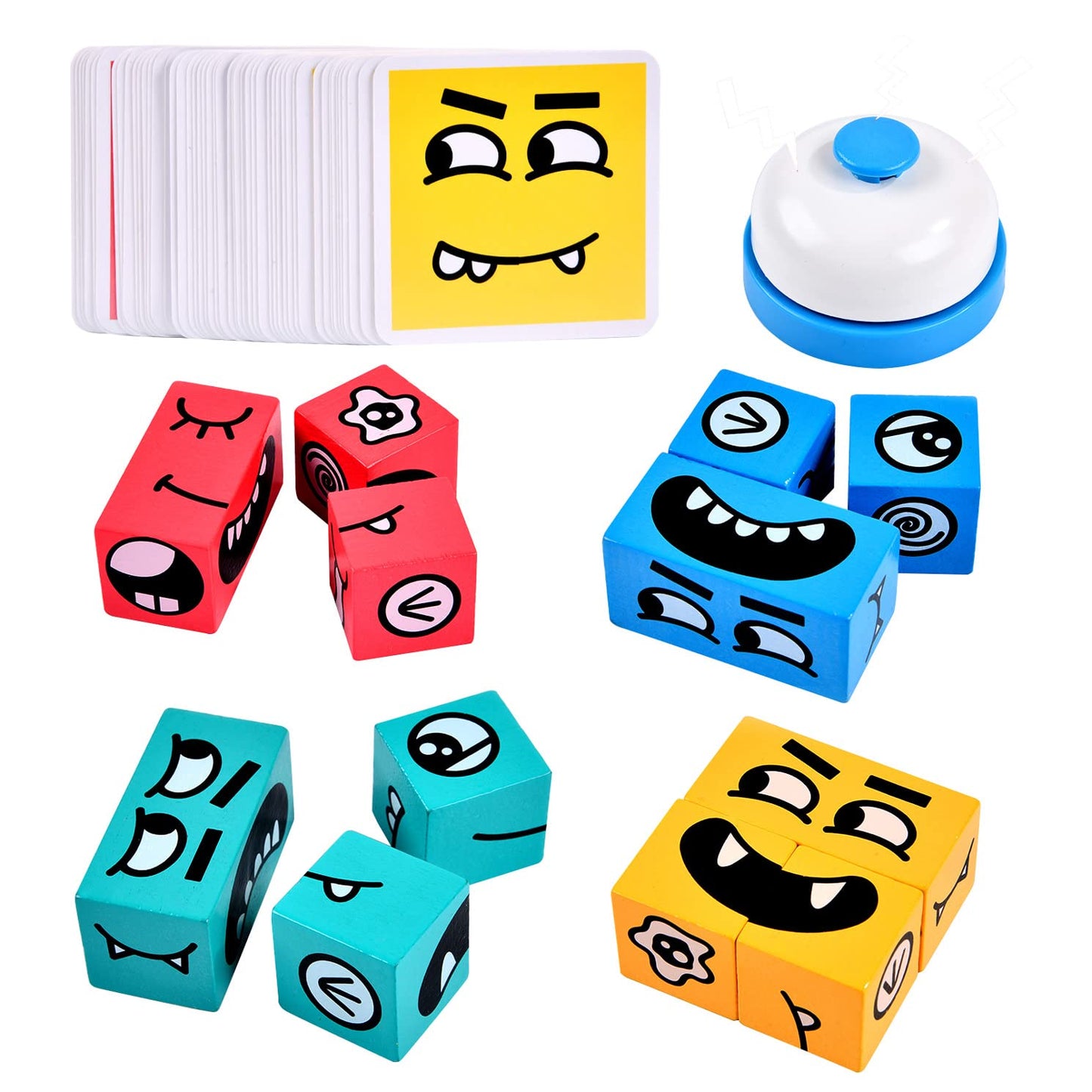 Wooden Face Changing Magic Cube Game