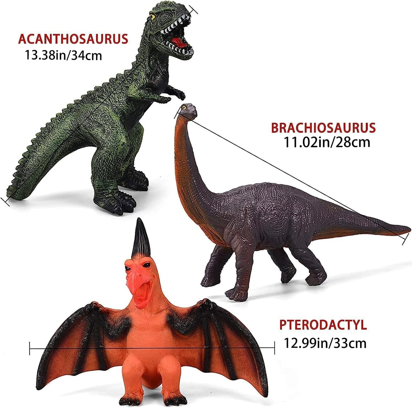6 Jumbo Soft Dinosaur Toys