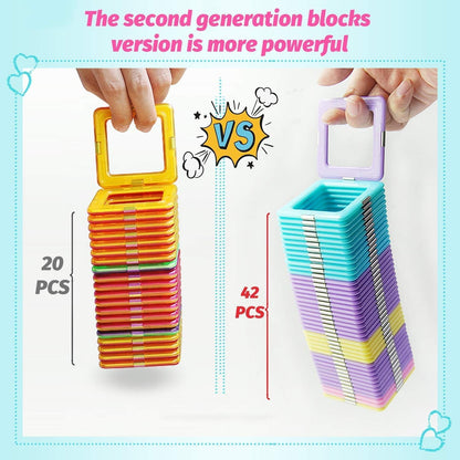 Upgrade Building Blocks Magnetic Tiles Set