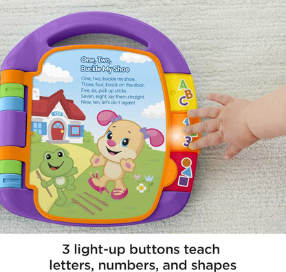 Fisher-Price Laugh & Learn Storybook Rhymes, take-Along Musical Toy Book with Learning Content for Infants (Amazon Exclusive)