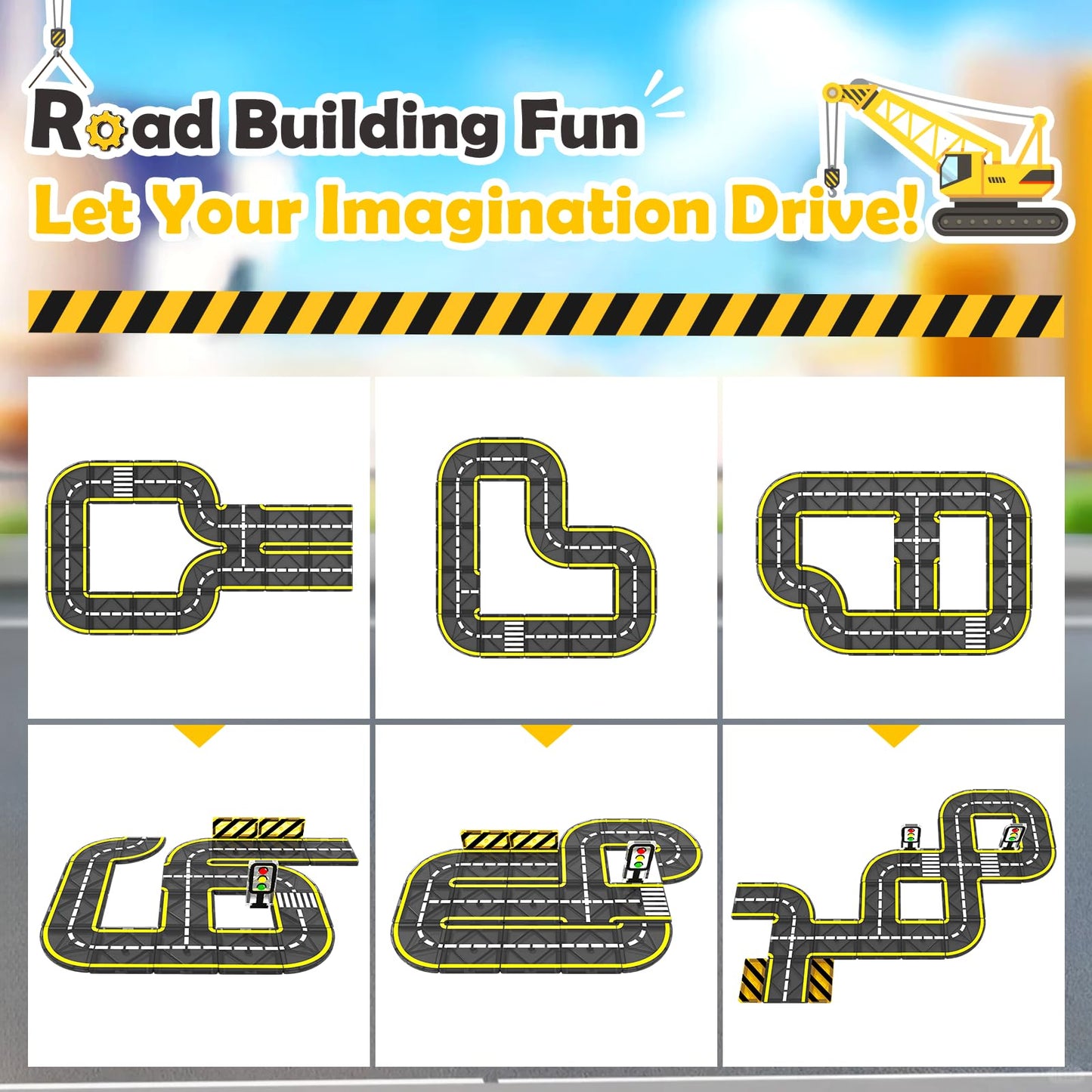 100PCS Magnetic Tiles STEM Building Toys Set