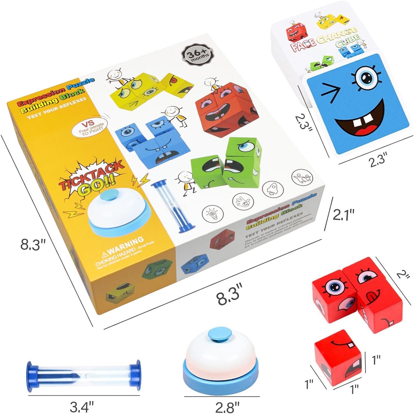 Expression Puzzle Building Blocks