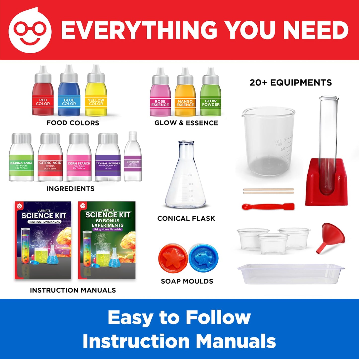 Doctor Jupiter My First Science Kit for Kids Ages 4-5-6-7-8| Birthday Gift Ideas for 4-8-12 Year Old Boys & Girls| Toy Stem Kit with 100+ Experiments| Learning & Educational, Summer Activities