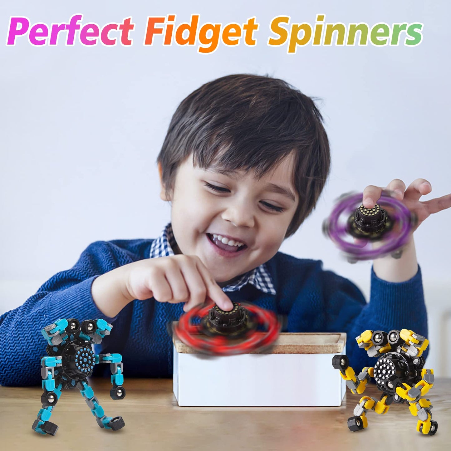 Transformable Fidget Spinners Set