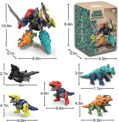 Dinosaur Transform Robot Toys Set