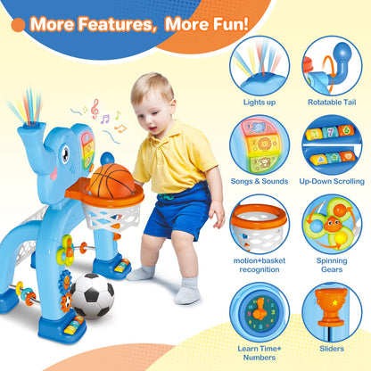 Shemira Toddler Basketball Hoop & Soccer