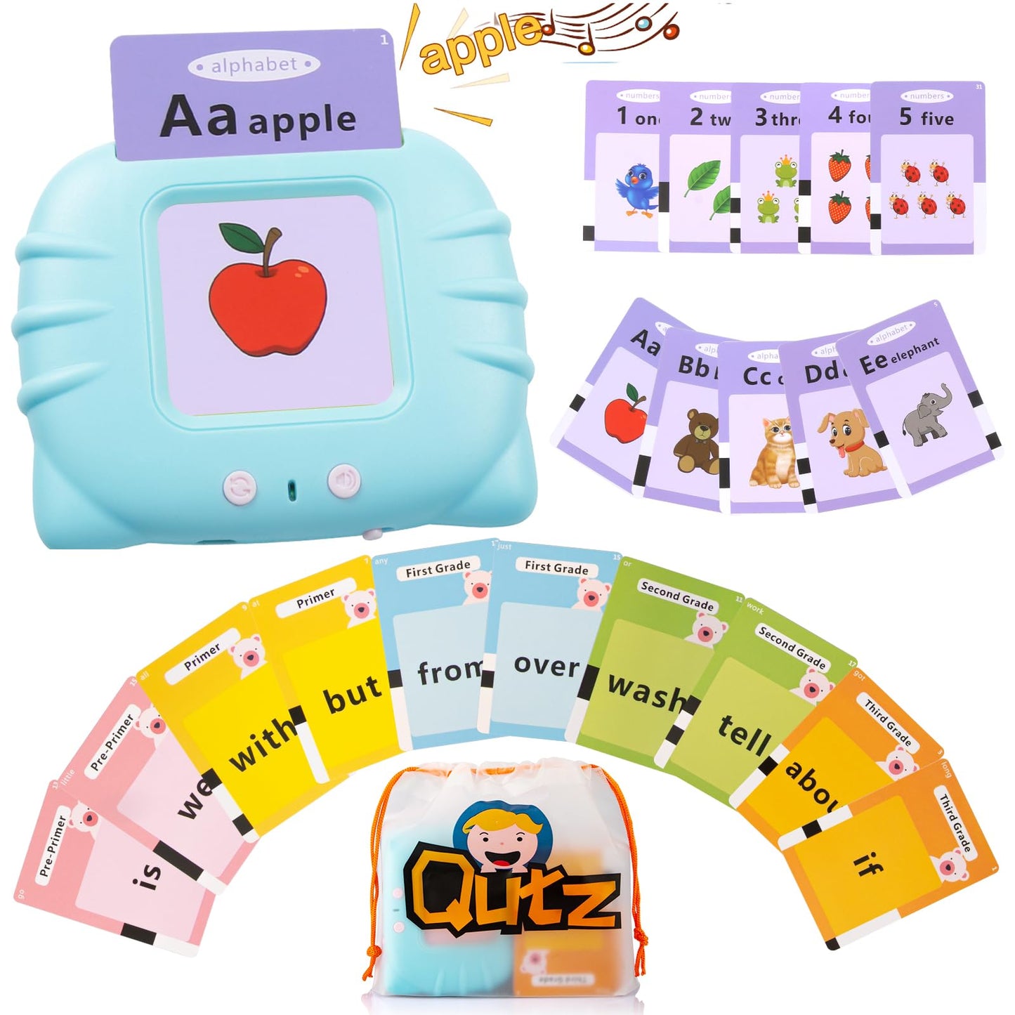 Toddler Toys Sight Words Talking Flash Cards for Ages 2 3 4 Boys and Girls, Autism Sensory Toy for Autistic Children, Learning Educational Montessori Speech Therapy Toys 224 Sight Words
