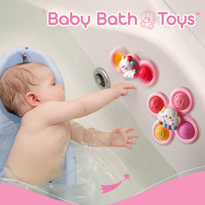 3PCS Pop Suction Cup Spinner Rotatory Toys