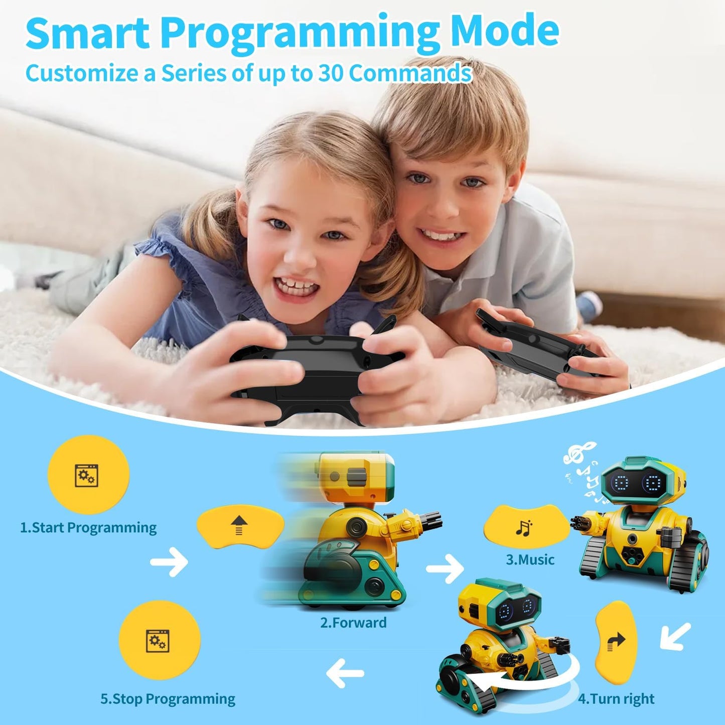 Robot Toys for Boys Girls,Rechargeable RC Robot