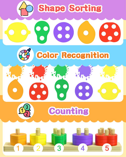 Montessori Toys for 1 2 3 Year Old Boy Girl