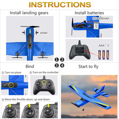 HAWK'S Work 2 CH RC Airplane, RC Plane