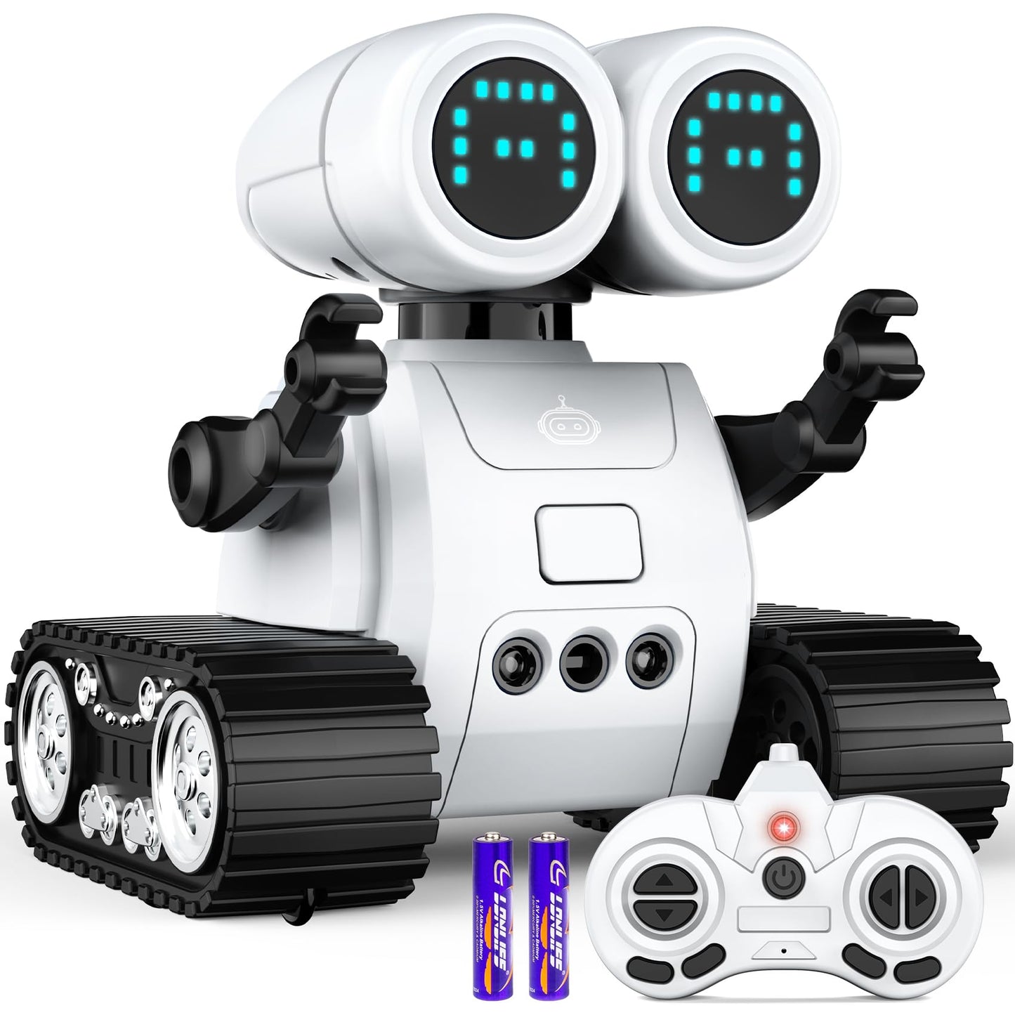 Hamourd Robot Toys for Boys Girls, Emo Robot with Walkie-Talkie Function, Gesture Sensing, Flexible Head & Arms, Programming Motion, Dance Moves, Music, Multi-Mode LED Eye, Toys for Ages