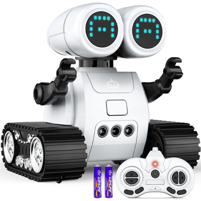 Hamourd Robot Toys for Boys Girls, Emo Robot with Walkie-Talkie Function, Gesture Sensing, Flexible Head & Arms, Programming Motion, Dance Moves, Music, Multi-Mode LED Eye, Toys for Ages