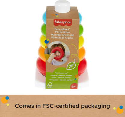 Fisher-Price Infant Toy Set, Baby’s First Blocks (10 Shapes) and Rock-a-Stack Ring Stacking Activity for Ages 6+ Months (Amazon Exclusive)
