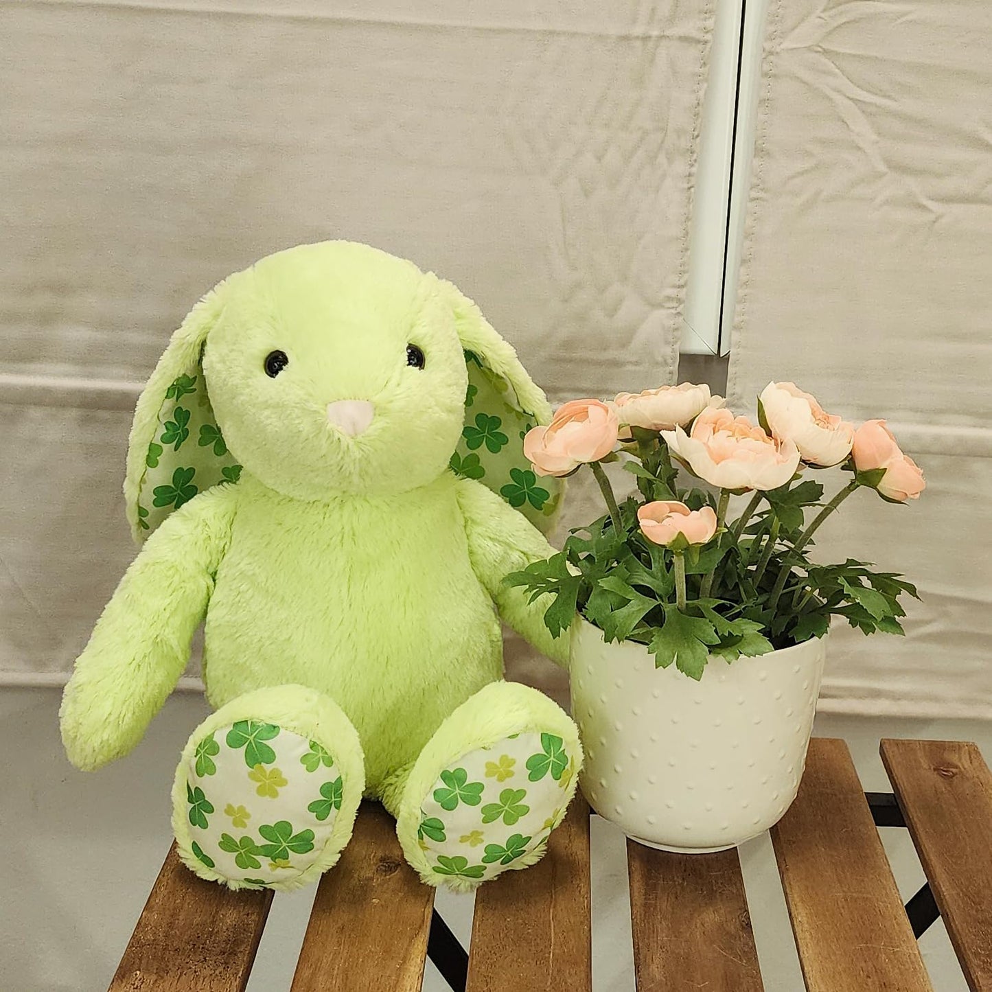 Beige Cream Bunny Rabbit Stuffed Animals Plush Toys for Kids Girls Boys Baby Birthday Bedtime Gift,17.7 inches