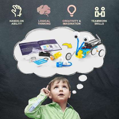 STEM Robotics Science Kits for Kids Age 8-12 8-10, STEM Toys for Boys Girls 6-8, Build Robot Building Kit Science Experiments Engineering Projects STEAM Activities Gifts 6 7 8 Year Old Boy Toys Crafts