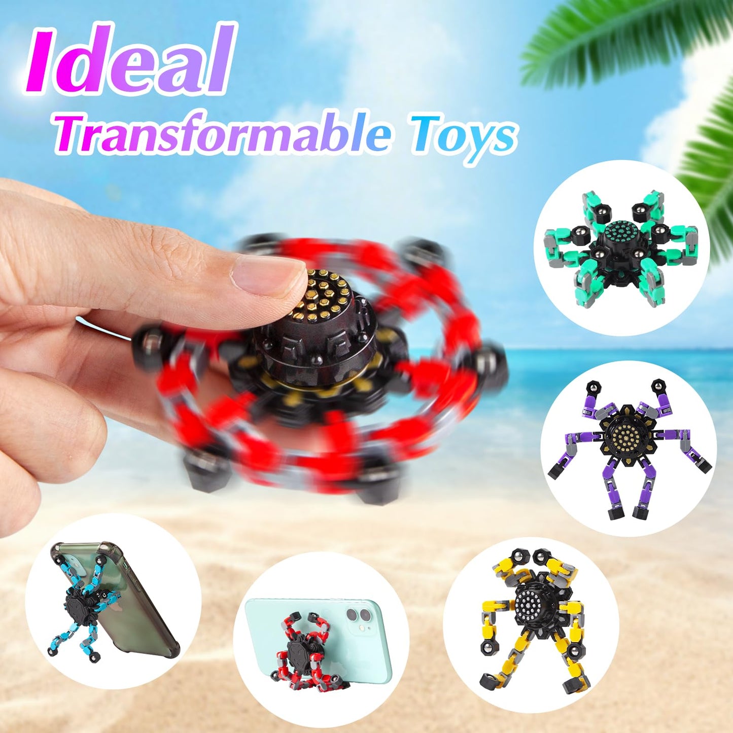 Transformable Fidget Spinners Set
