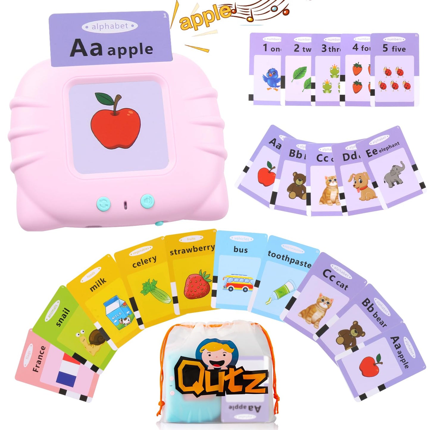 Toddler Toys Sight Words Talking Flash Cards for Ages 2 3 4 Boys and Girls, Autism Sensory Toy for Autistic Children, Learning Educational Montessori Speech Therapy Toys 224 Sight Words